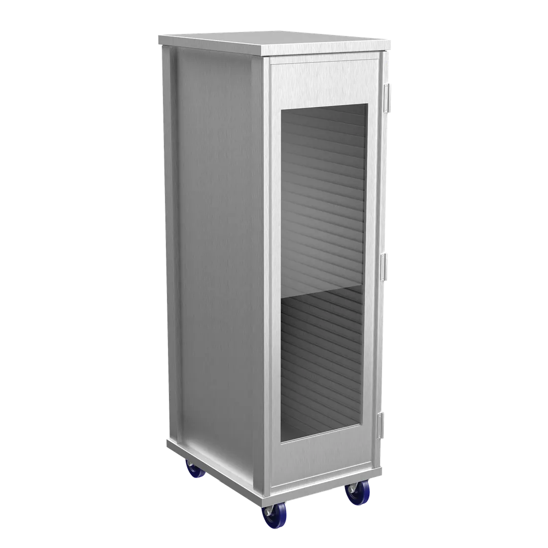 Winholt EC1840-C-LD Aluminum 40 Pan Enclosed Transport Cabinet - 21"W x 27"D x 68"H