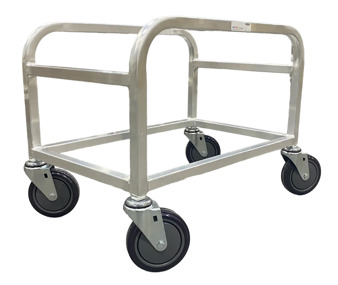 Winholt SS-L-1 Stainless Steel Lug Cart, 16" x 25" x 19", 1 Lug, NSF, 5" Polyurethane Casters
