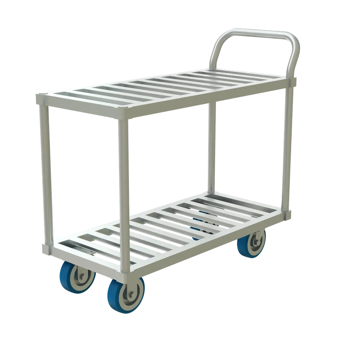 Winholt TBST-1837 Sani Stock Cart, Two Shelves, Open Base