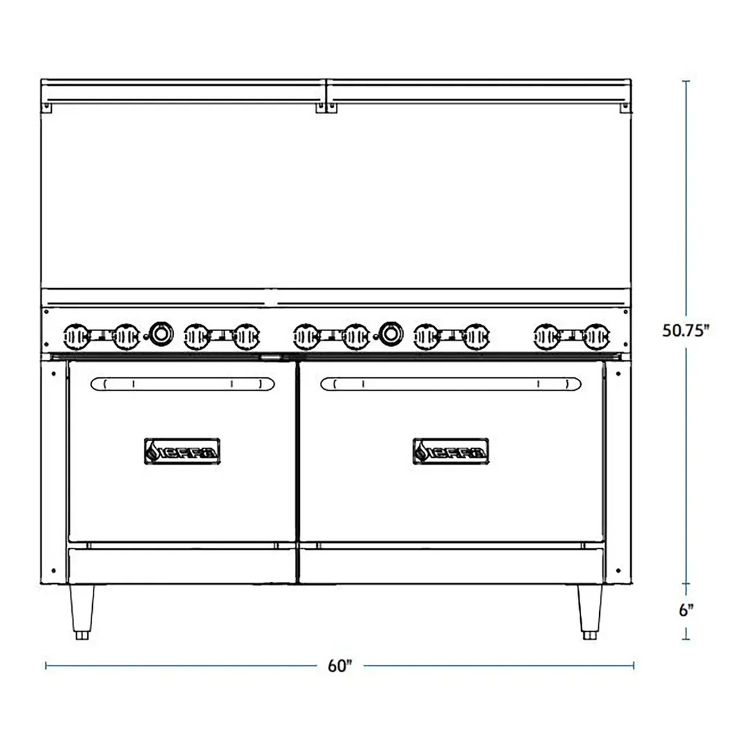 Sierra SR-10-60 Gas 60" Restaurant Range