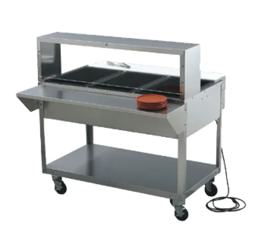 Vollrath 38054 Single Deck Cafeteria Guard with Acrylic Panel for Vollrath 4 Well / Pan Hot or Cold Food Tables