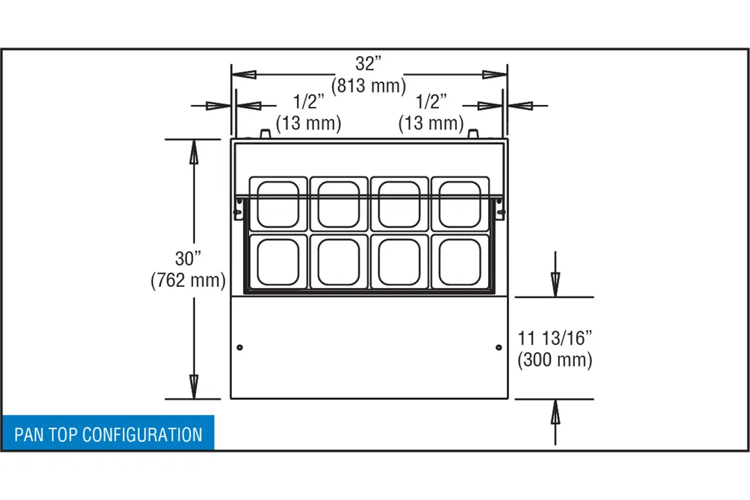 Continental Refrigerator SW32N8 32" 1-Door Sandwich and Salad Prep Table, 8 Pans, Stainless Steel Exterior