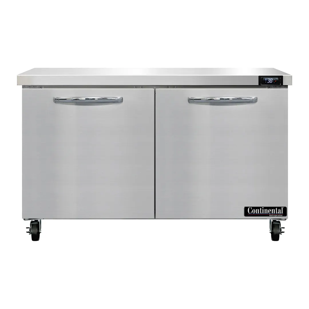 Continental Refrigerator SW48N 48" 2-Section WorkTop Refrigerator w/ 2 Doors, 13.4 cu. ft..