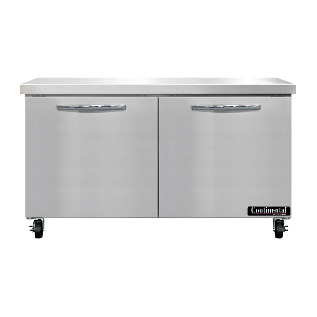 Continental Refrigerator SW48N 48" 2-Section WorkTop Refrigerator w/ 2 Doors, 13.4 cu. ft..