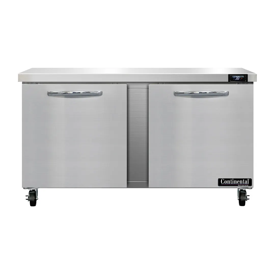 Continental Refrigerator SW60N 60" 2-Section Worktop Refrigerator w/ 2 Doors, 17 cu. ft.