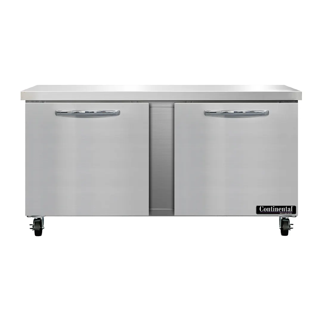 Continental Refrigerator SW60N 60" 2-Section Worktop Refrigerator w/ 2 Doors, 17 cu. ft.