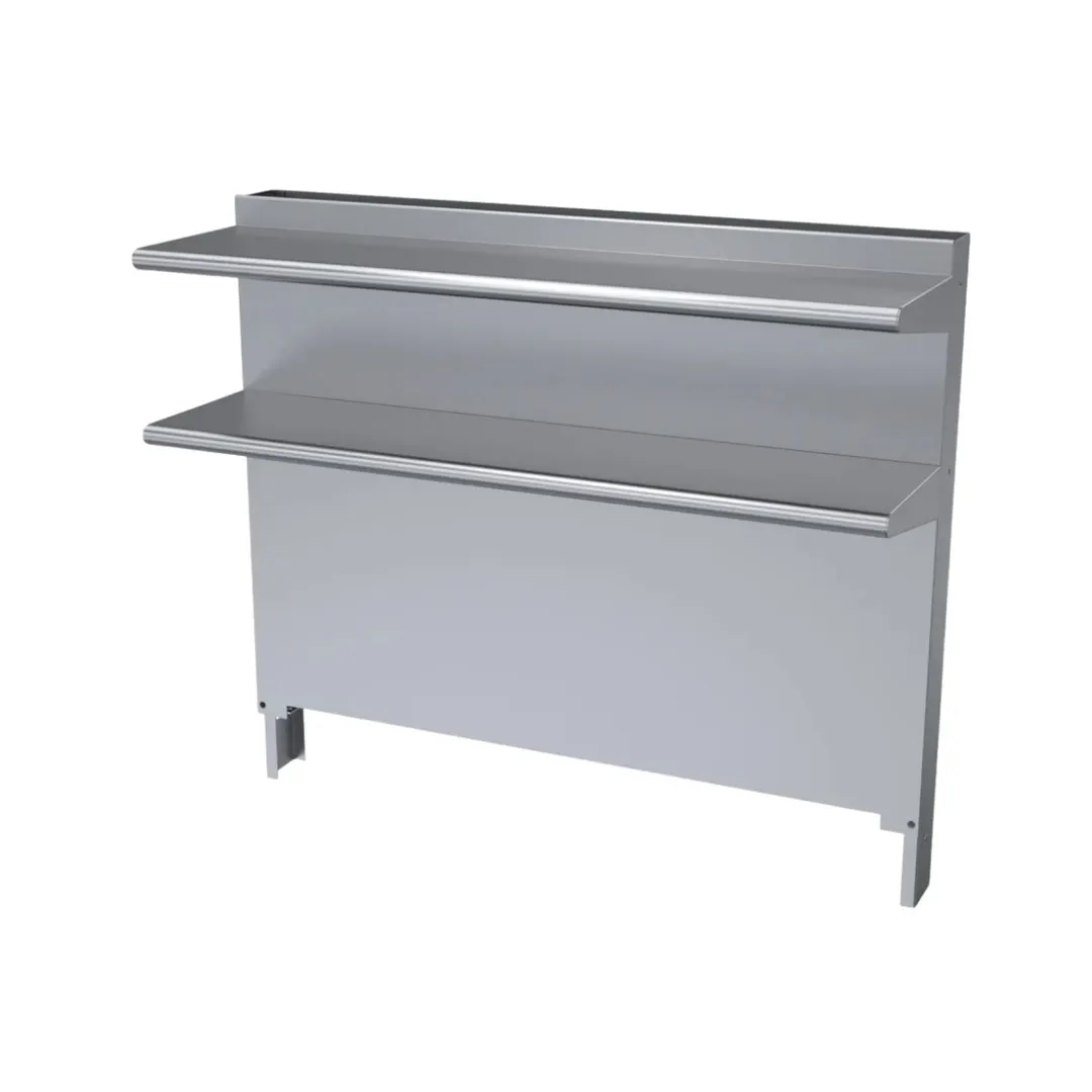 Garland US Range CCDHS-48 Cuisine Backguard/Flue Riser, with Double High Shelves