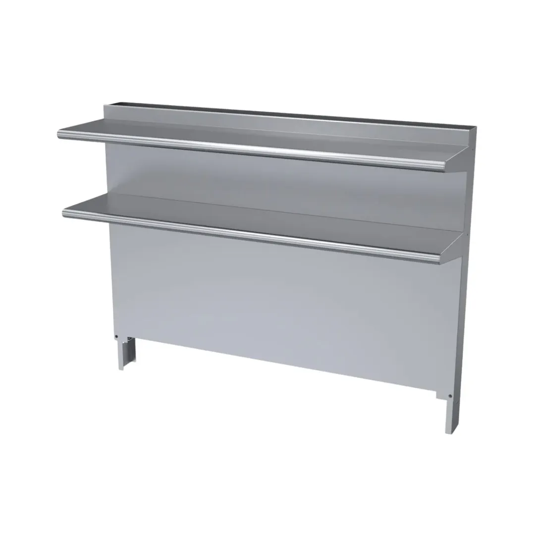 Garland US Range CCDHS-60 Cuisine Backguard/Flue Riser, with Double High Shelves