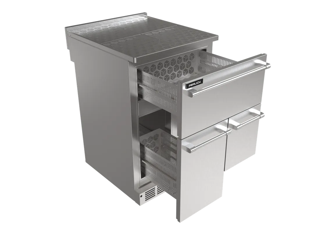 Perlick UCX24-1-2-00 Reach-In Undercounter Refrigerator Freezer