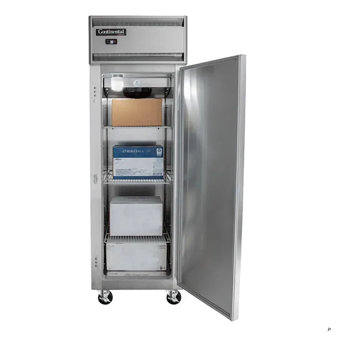 Continental Refrigerator 1FN 26" 1-Section Reach-In Freezer, Solid Door, Top Mounted, 20 cu. ft.