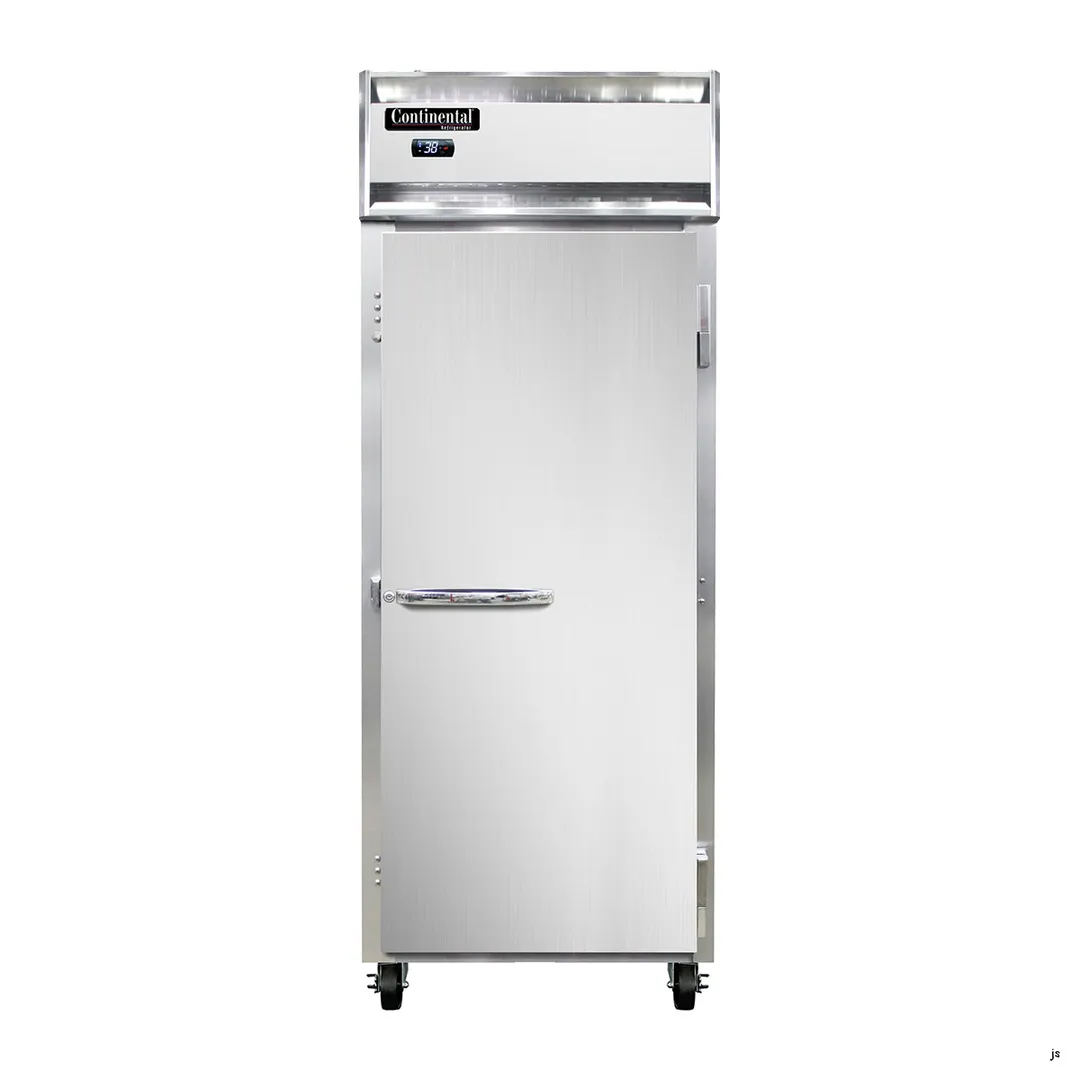 Continental Refrigerator 1REN 28.5" 1-Section Reach-In Refrigerator w/ Solid Door, Stainless Steel Front Aluminum Exterior, 21 cu. ft.