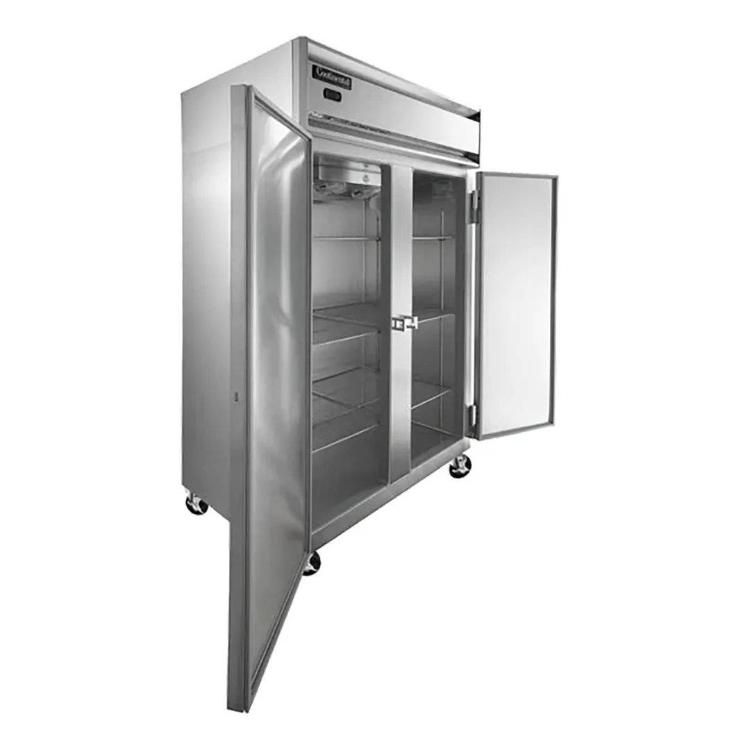Continental Refrigerator 2FN 52" 2-Solid Door Reach-In Freezer, Top Mounted, 48 cu. ft., Stainless Steel Front
