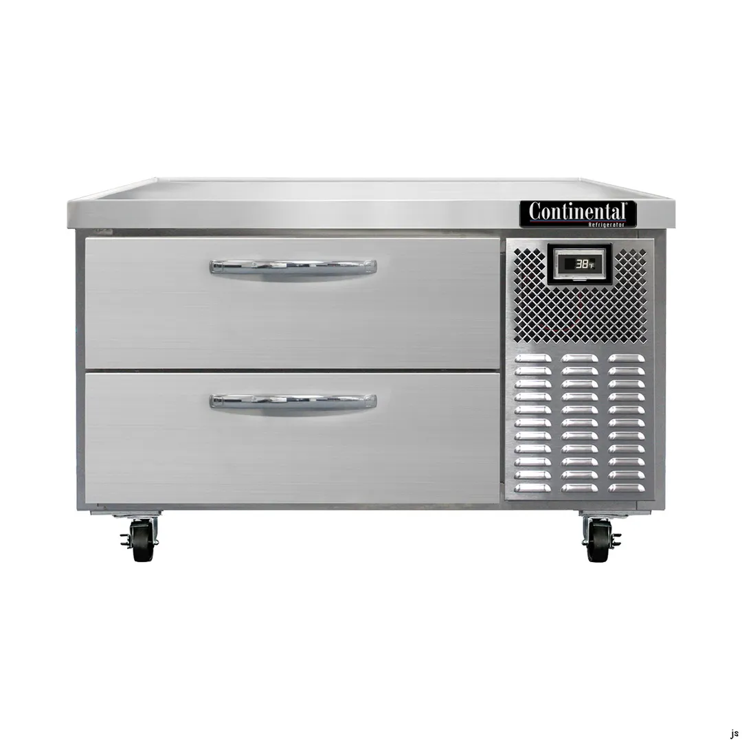 Continental Refrigerator D36GN 36" 2 Drawers Refrigerator Griddle Stand Chef Base w/ Marine Edge