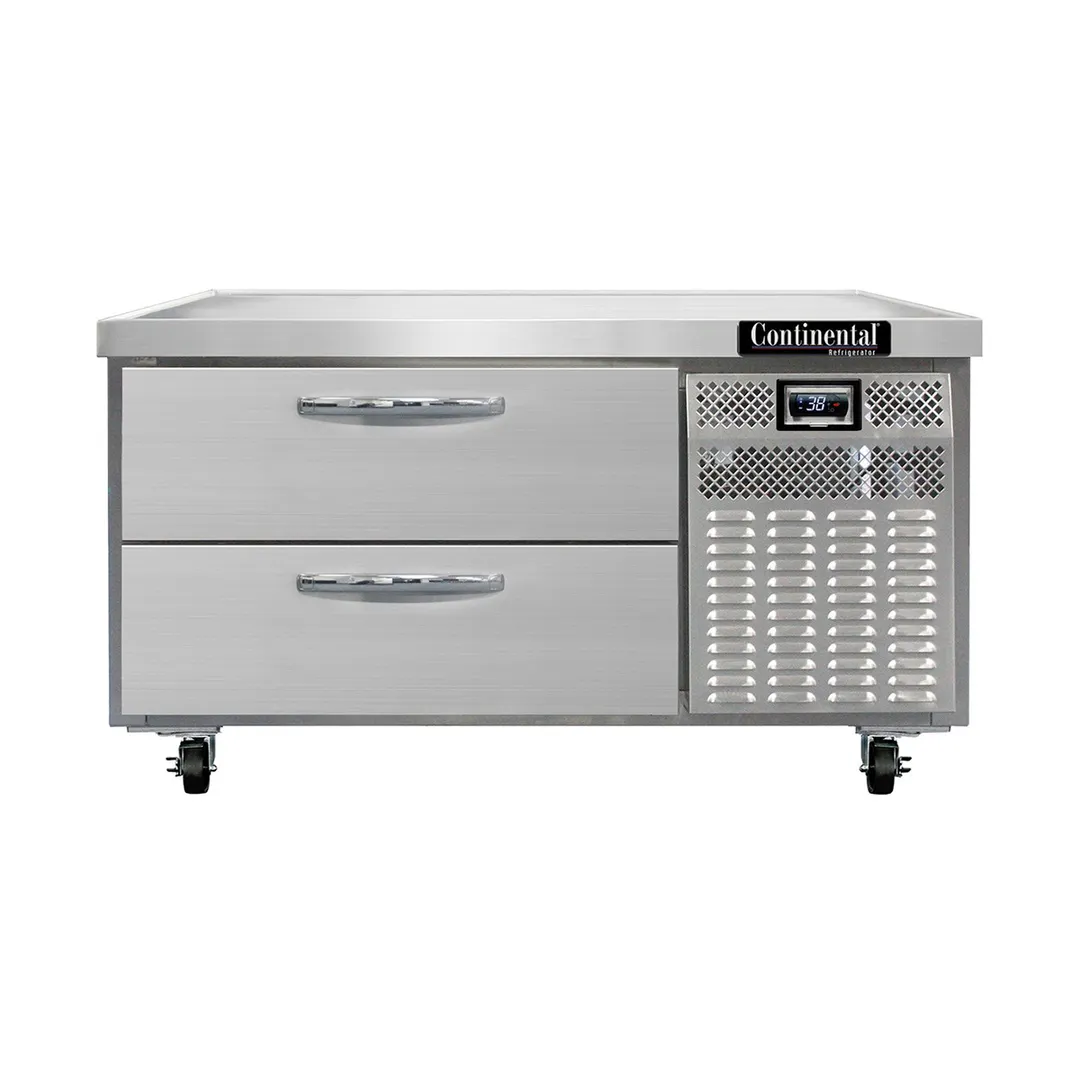Continental Refrigerator D48GN 48" 2 Drawers Refrigerated Chef Base w/ Marine Edge
