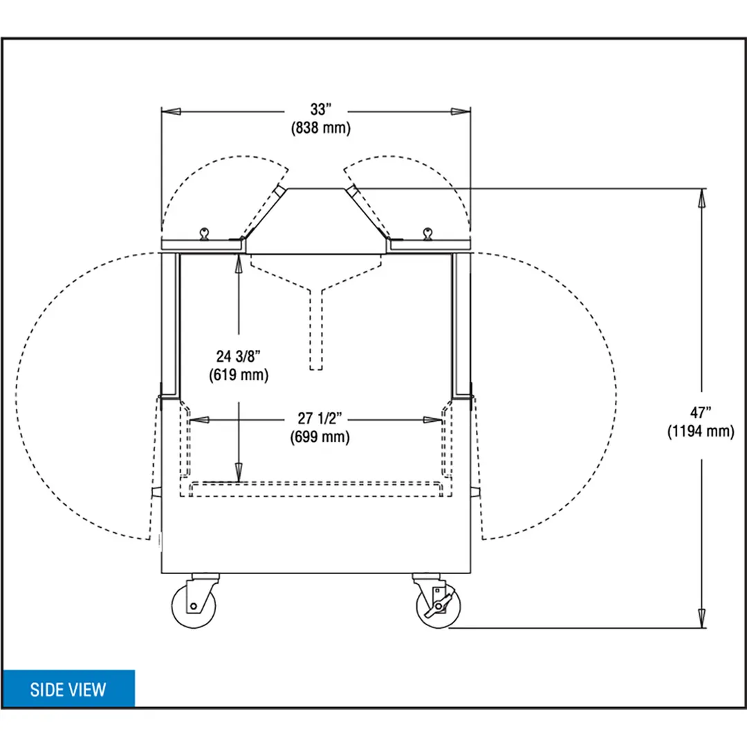Continental Refrigerator MC3ND 34" Dual Sided Milk Cooler, Forced Air, 8 Crates Capacity