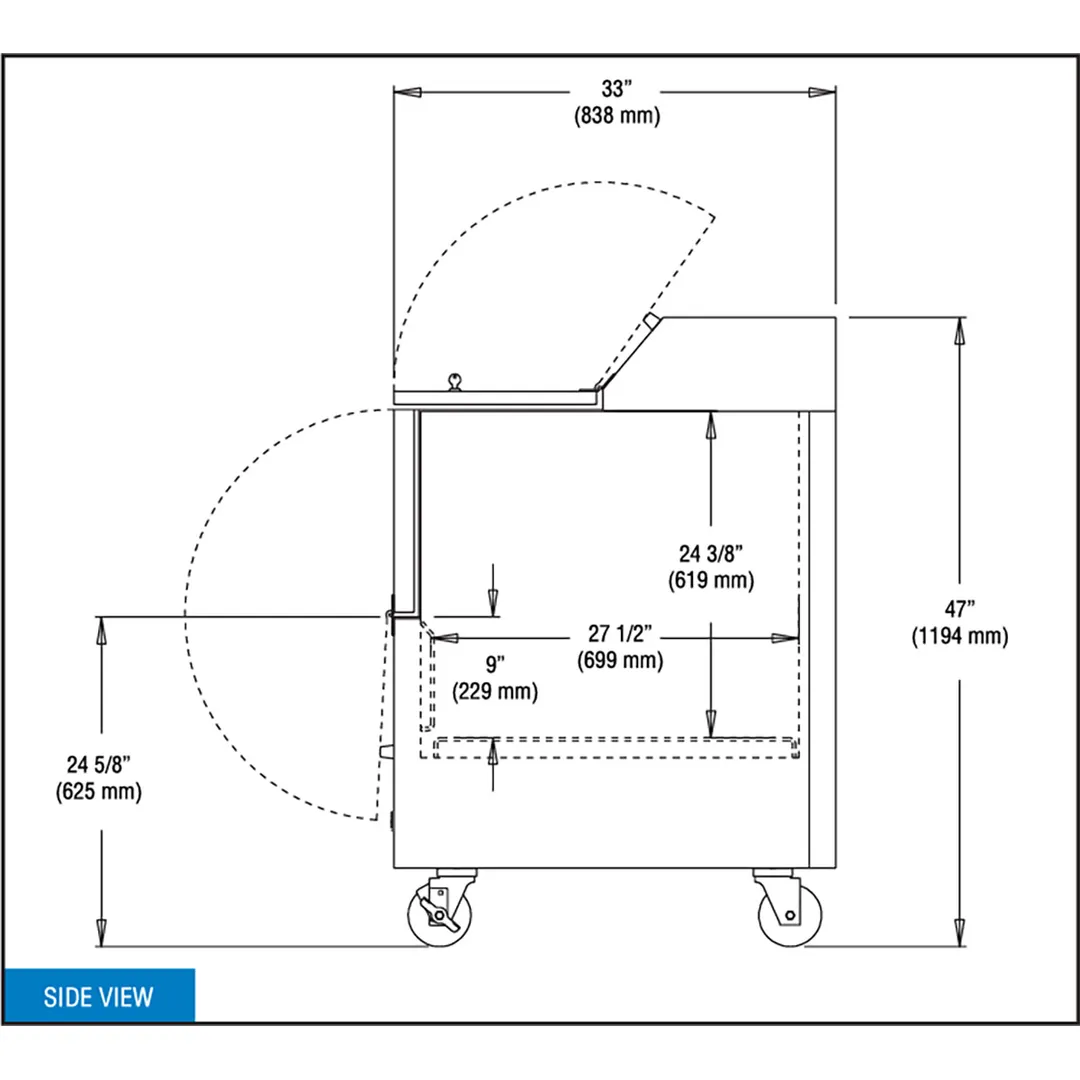 Continental Refrigerator MC3NS 34" Single Sided Milk Cooler, Forced Air, 8 Crates Capacity