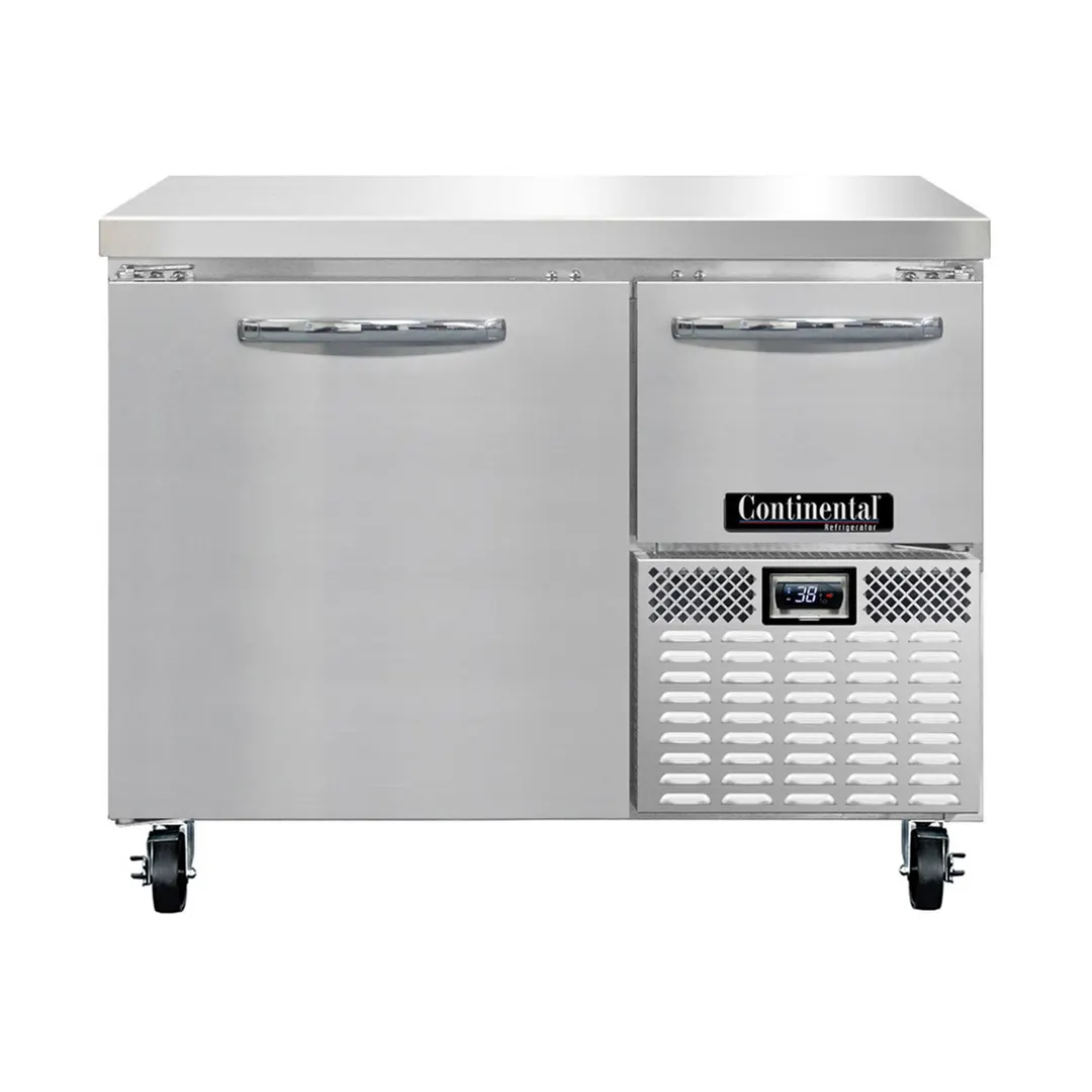 Continental Refrigerator RA43N 43" Worktop Refrigerator w/ 1 Full & 1 Half Doors, 12 cu. ft.