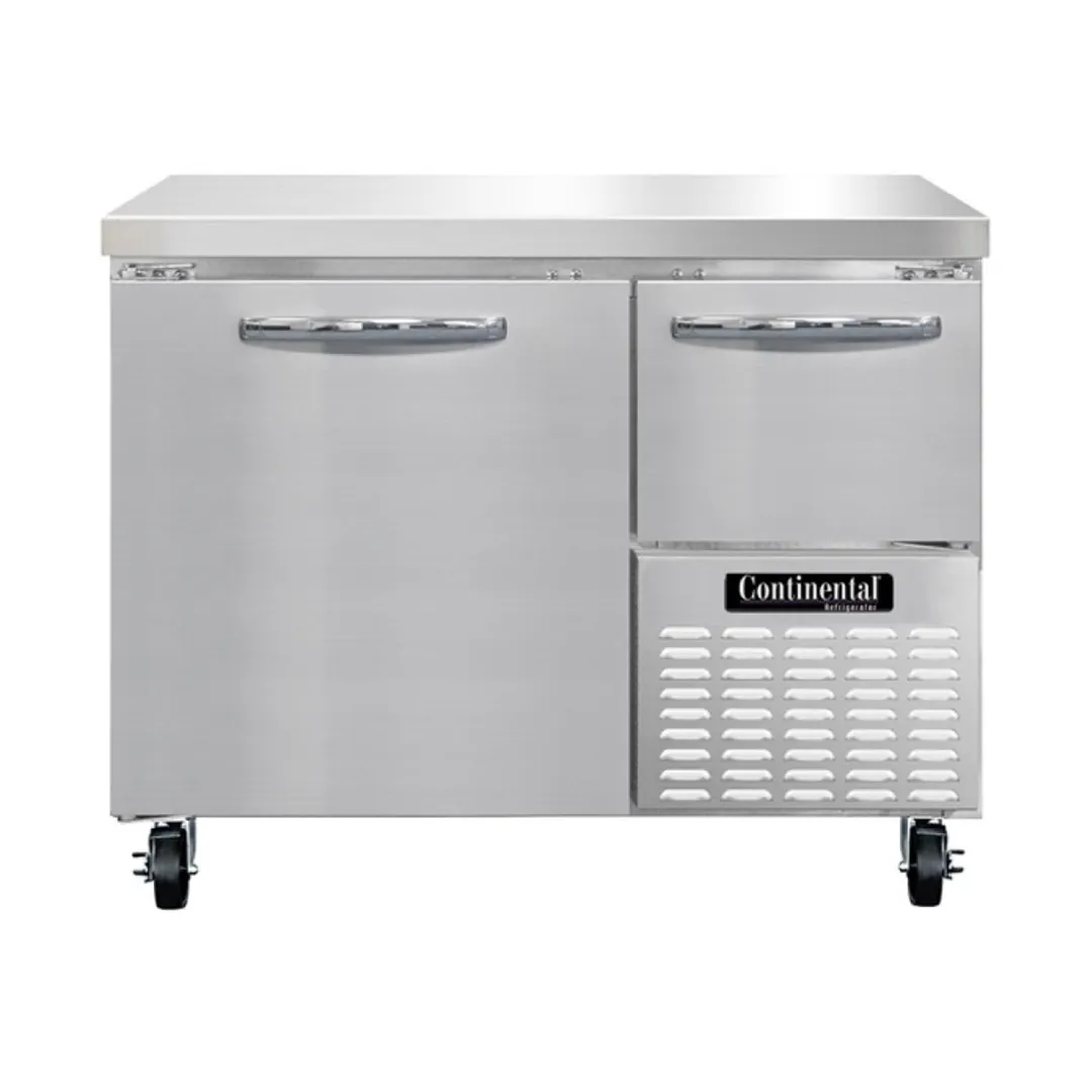 Continental Refrigerator RA43N 43" Worktop Refrigerator w/ 1 Full & 1 Half Doors, 12 cu. ft.