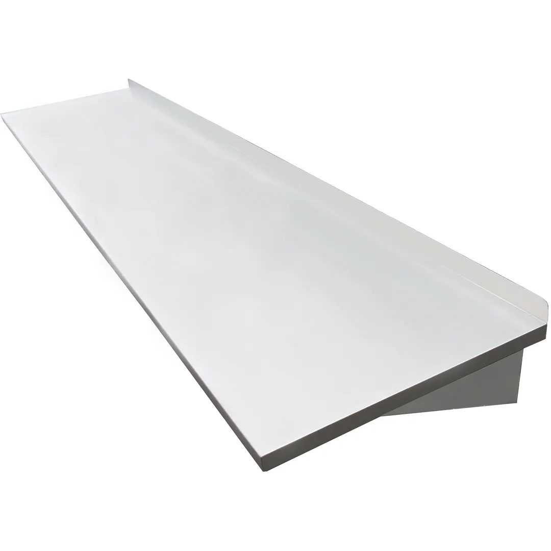 IMC Teddy WMS-1836-16 Wall-Mounted Shelf, 36" x 18", 16‑gauge 304 Stainless Steel, 2" Rear Up‑Turn, Includes Mounting Brackets