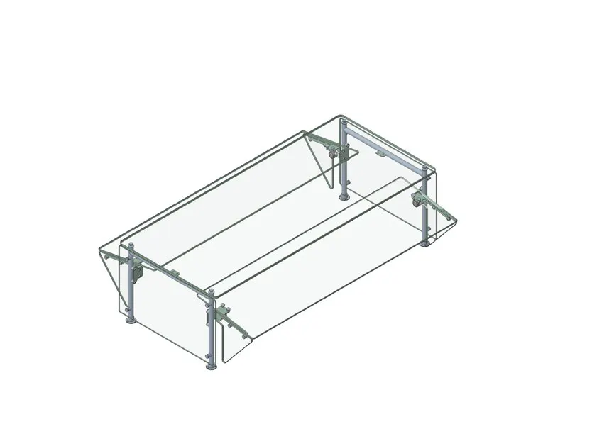Randell RS AFS-STDS-48 Stationary Sneeze Guard