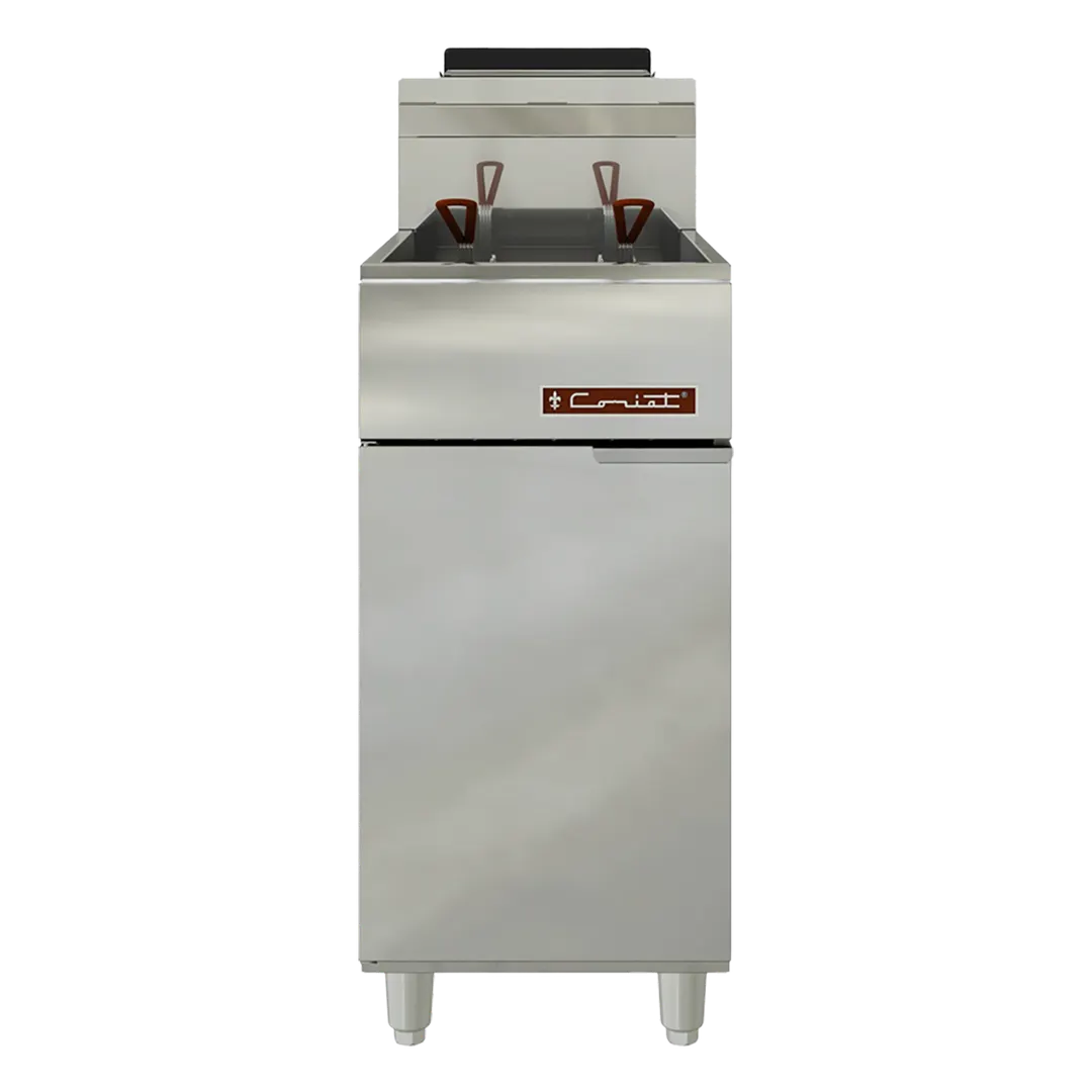 Coriat USA TURBO-30-5Q 22" Floor Model Gas Deep Fryer, Full Pot, 60 Ibs Capacity, 150.000 BTU