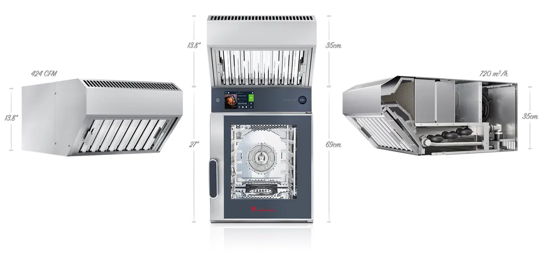 Eloma EL2010155 Multi-Eco PRO Ventless Condensate Hood for MT611/ST611, Top Control