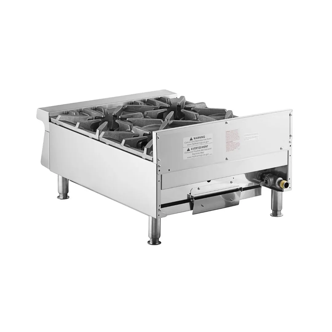 Garland US Range GTOG24-4 24" Countertop Heavy Duty Gas Hotplate with (4) Burners, 120.000 BTU