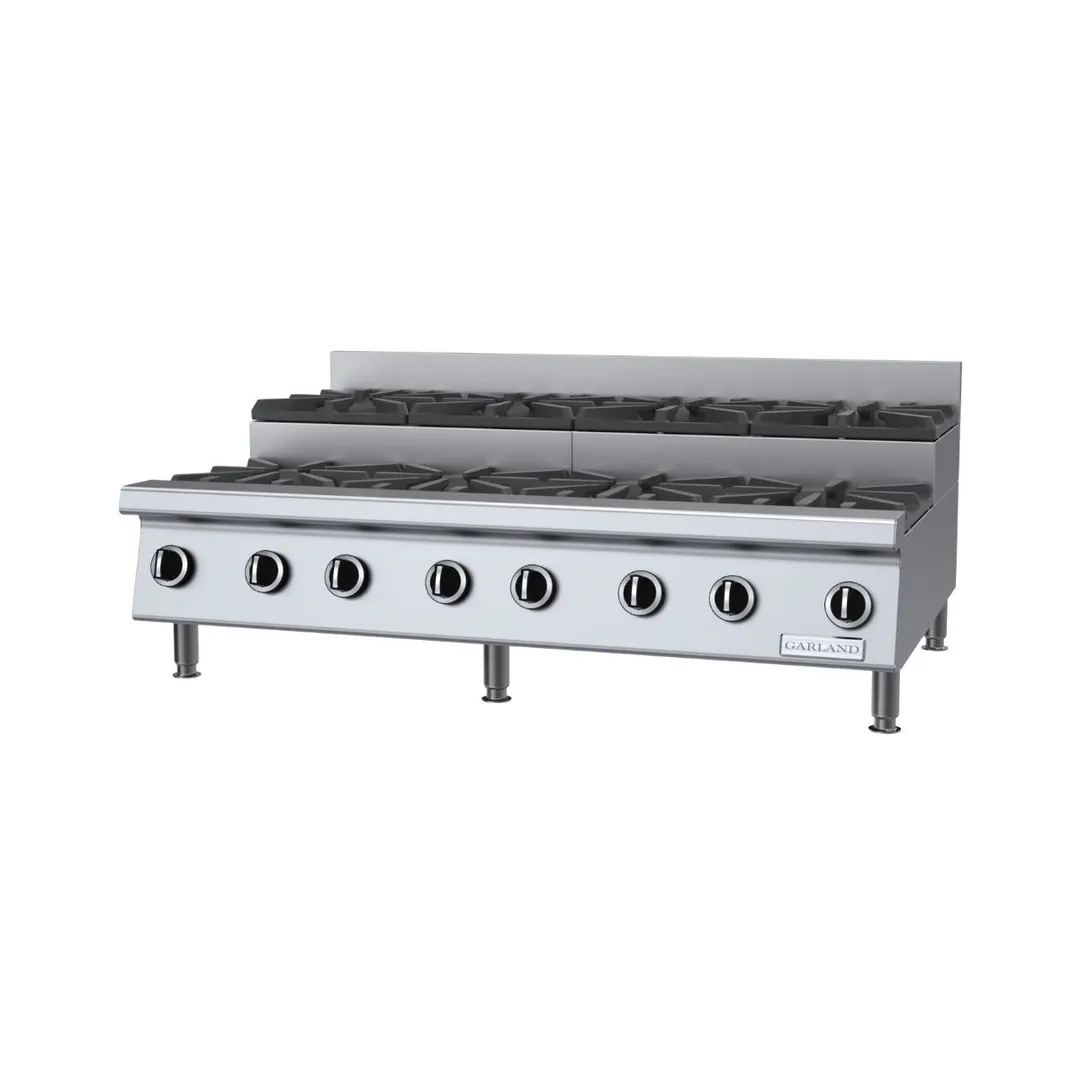 Garland US Range GTOG48-SU8 47" Countertop Gas Hotplate with Manual Controls, (4) 30,000 Btu Open Burners