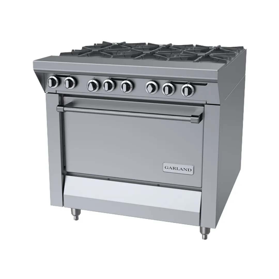 Garland US Range M44R 34" Gas Heavy Duty Range w/ (4) Open Starfire Burners, (1) Standard Oven, 180.000 BTU