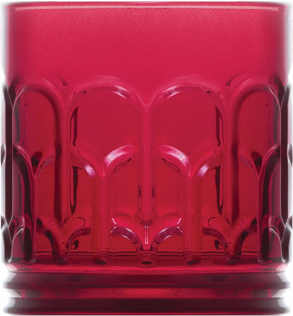 LAV HORECA ARH437 PFTCL0202-1 Archie Whiskey Glass, 12.5 oz Red Soda Lime Glass - 24/Case