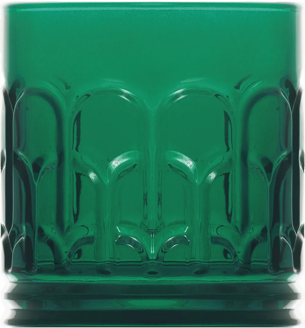 LAV HORECA ARH437 PFTCL0568-1 Whiskey Glass, 12.5 oz (3½" H x 3⅜" Ø), Green Glass - 24/Case