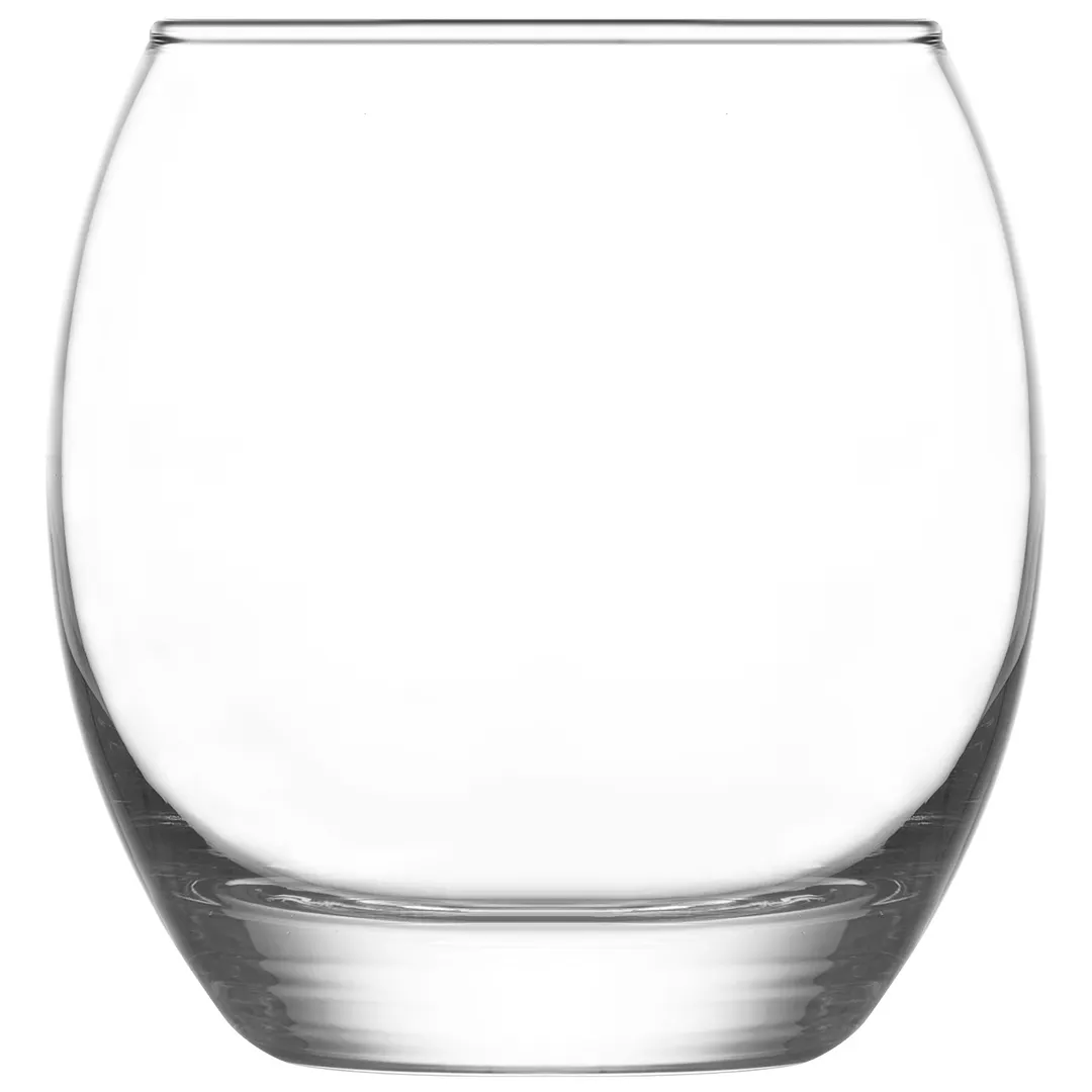 LAV HORECA ASP340 Aspen Whiskey Glass, 13.75 oz (3¾" H x 2¾" R⌀ x 2" B⌀ x 3⅝" M⌀), Soda Lime Glass, - 12/Case