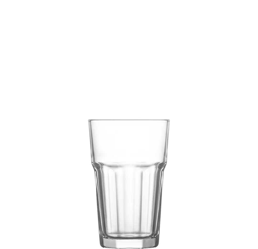 LAV HORECA AST236TF Long Drink Glass, 12 3/8 oz (4.75" H x 3.25" R Ø), Tempered Glass - 12/Case