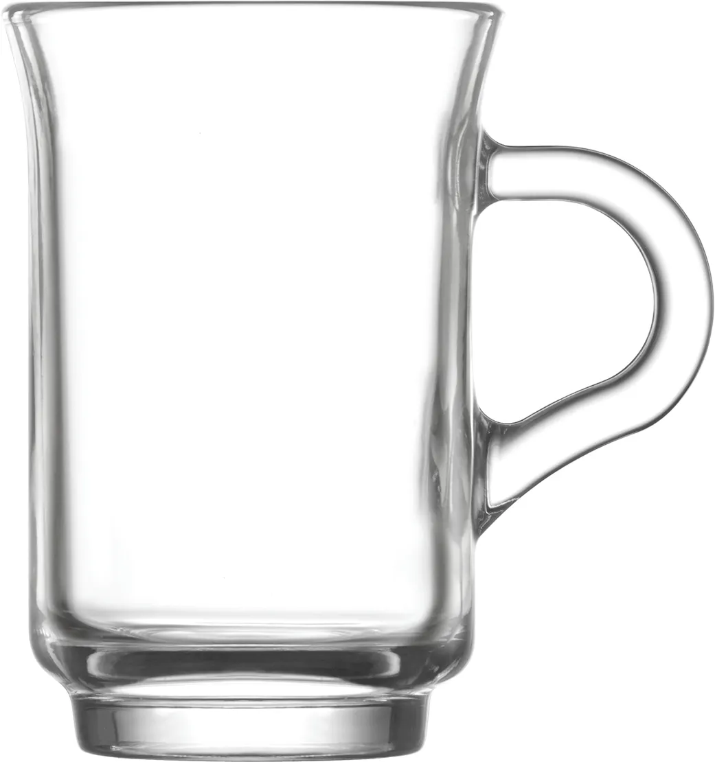 LAV HORECA ATH415 - Athens Tea Glass Coffee Mug, 5.25 oz, Height 3-3/4", Soda Lime Glass - 12/Case