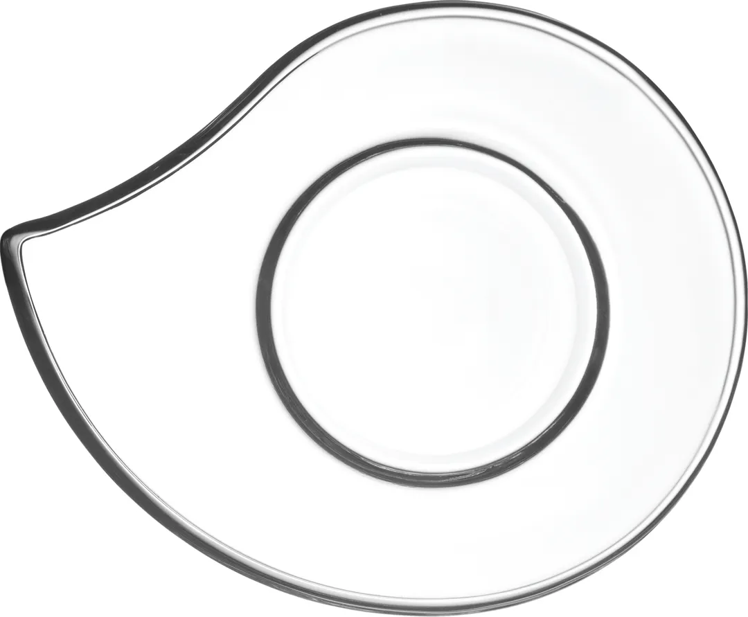 LAV HORECA AYV212 Ayvalık Tea Saucer, 7/8" H, 5 3/8" Rim Ø, Soda Lime Glass - 12/Case