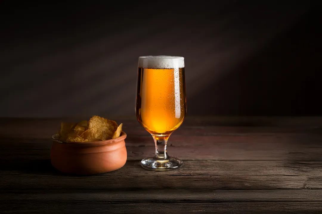 LAV HORECA BRI537 - Bristol Beer Glass Chalice, 12 5/8 oz, Stemmed Footed, Clear Glass, 6/Case