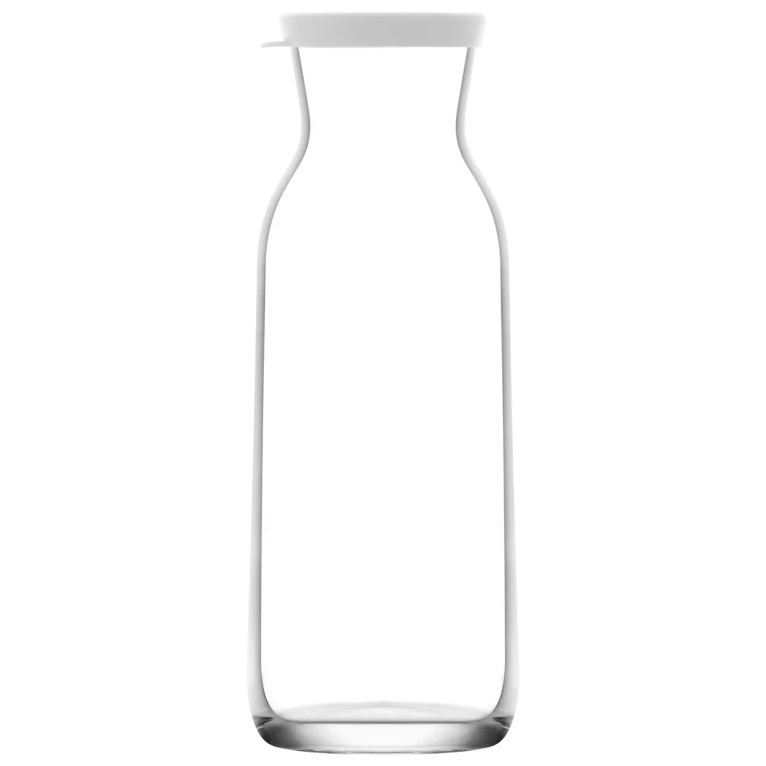 LAV HORECA CHS312 - Chelsea Glass Carafe, 40 5/8 oz (1.2 L) Capacity, Glass, Silicon Lid - 12/Case