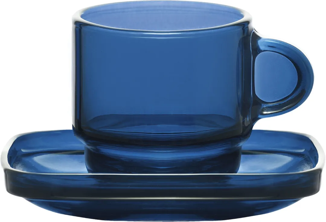 LAV HORECA CMB409 PFTCL0534-1 Coffee Glass Mug, 3.1 oz (3 1/8 oz) Soda Lime, Stackable - 12/Case