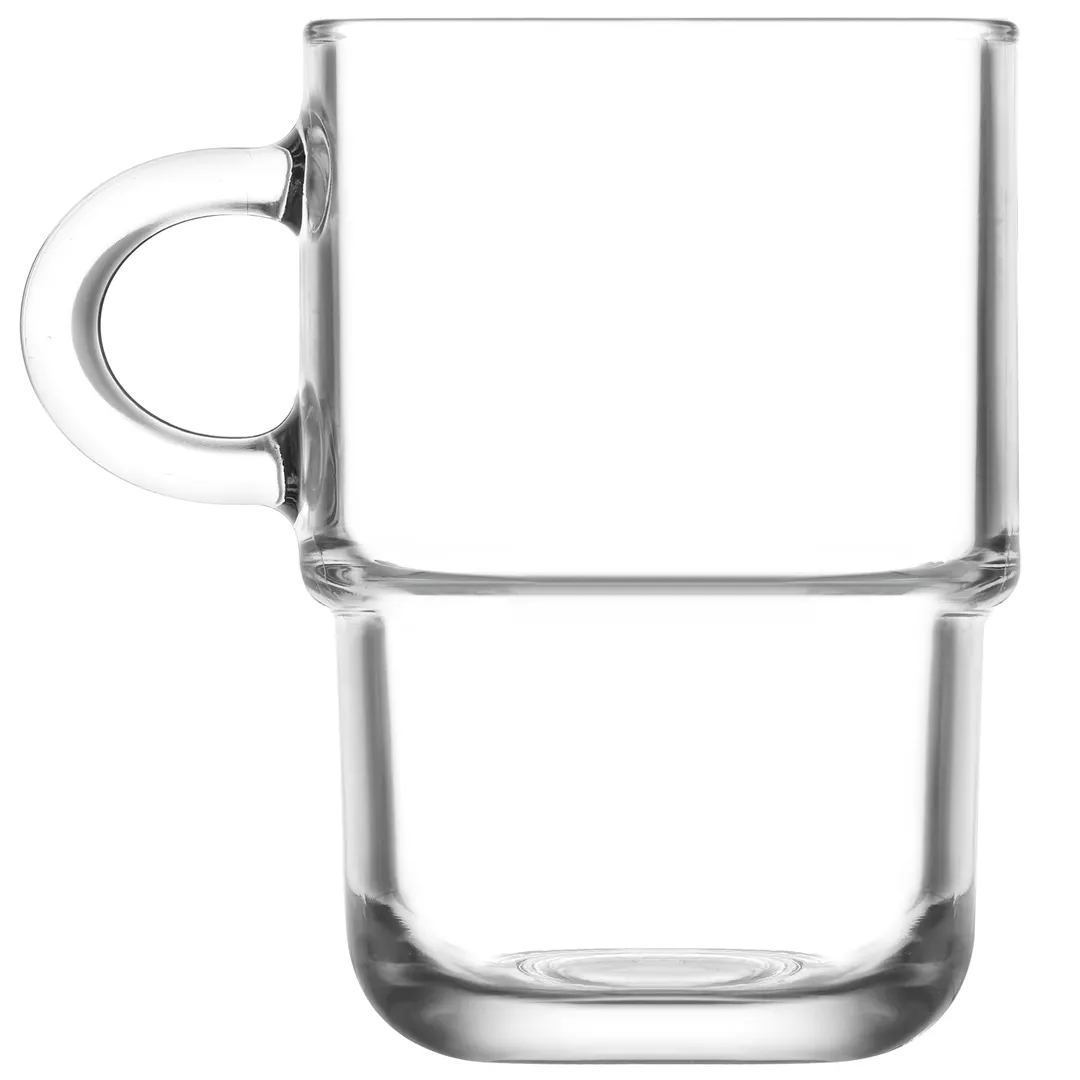 LAV HORECA CMB435 - Glass Mug, 12 oz Capacity, 11 7/8" Height, Soda Lime Glass - 12/Case