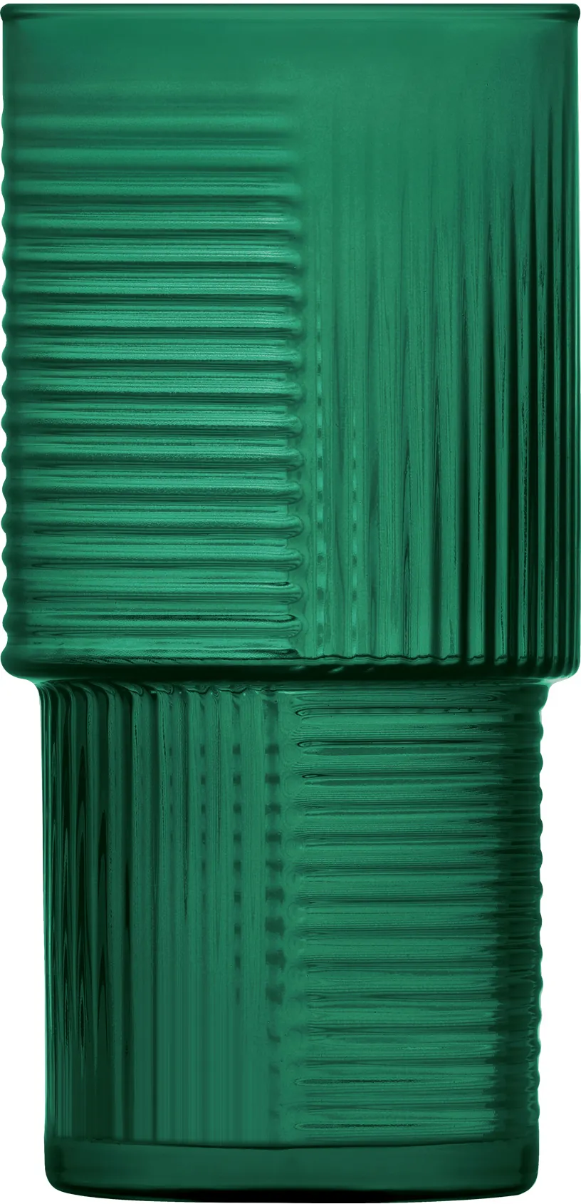 LAV HORECA IST340 PFTCL0568-1 Long Drink Glass, 13.5 oz, Green Soda Lime, Stackable - 12/Case