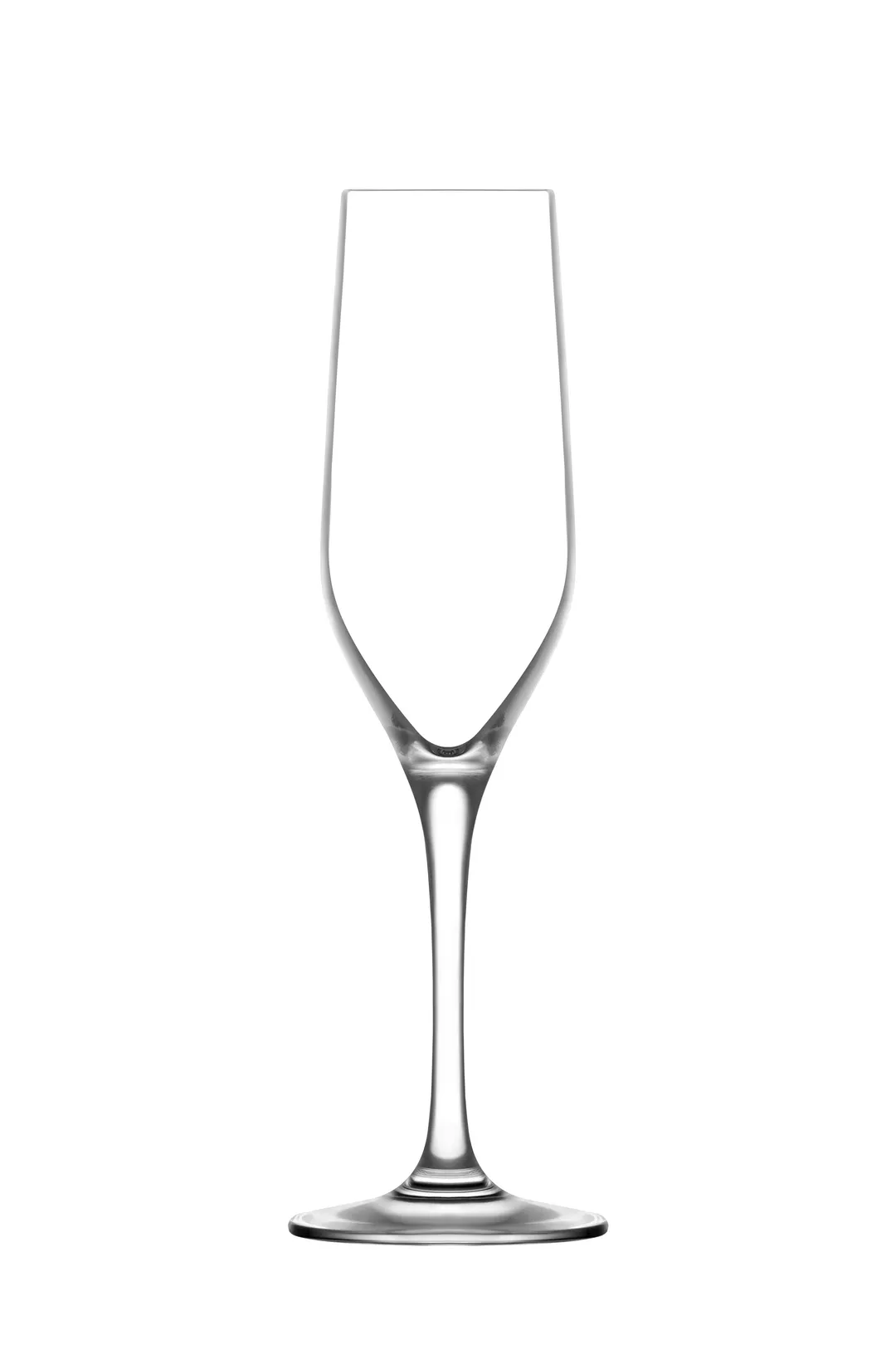 LAV HORECA LH-GST118FT Champagne Flute Glass, 6 oz, 8 5/8" Height, 2 5/8" Base, Crystal - 24/Case