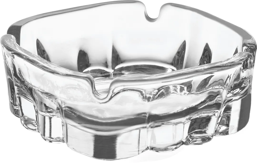 LAV HORECA LIM210 Square Ashtray, 4" Soda Lime Tabletop Accessory, Square Shape - 12/Case