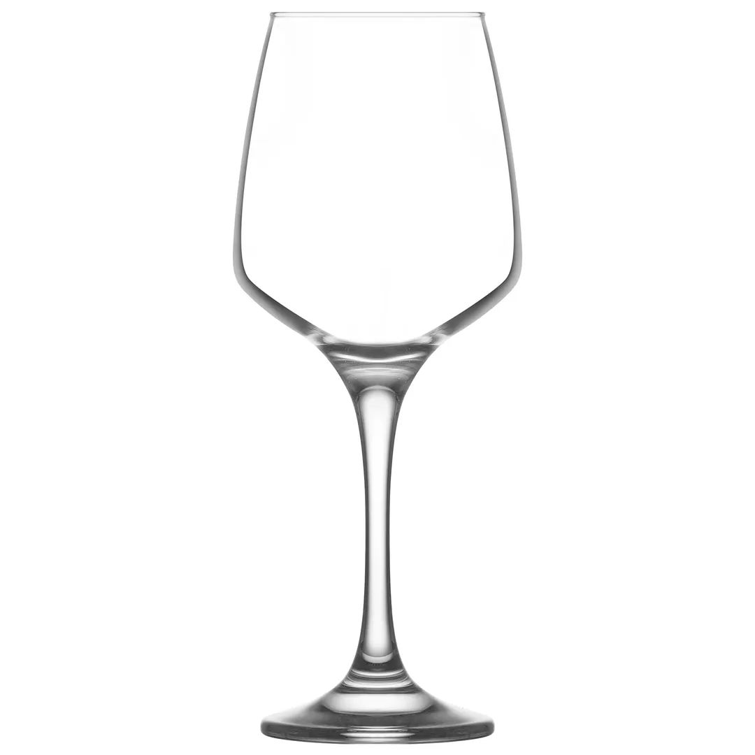 LAV HORECA LYN540 Goblet Glass - 13.5 Oz, Height 8 1/2", Rim 2 1/2", Fine Rim Soda Lime Glass - 12/Case