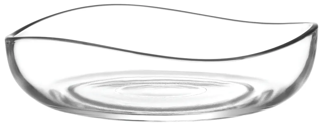 LAV HORECA MAN212 - Clear Oval Manila Bowl, 6 5/8 oz, 2‑4" Size, Glass, 12/Case