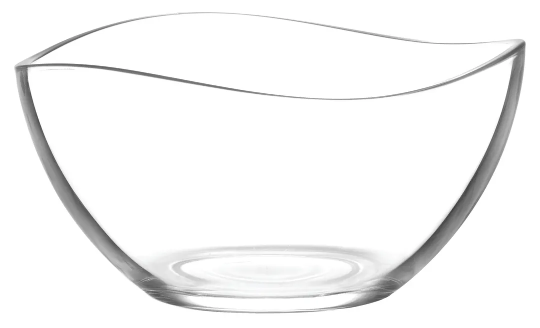 LAV HORECA MAN221 - Clear Round Manila Bowl 8‑10" Diameter 63.5 oz (2 qt) Glass - 2/Case