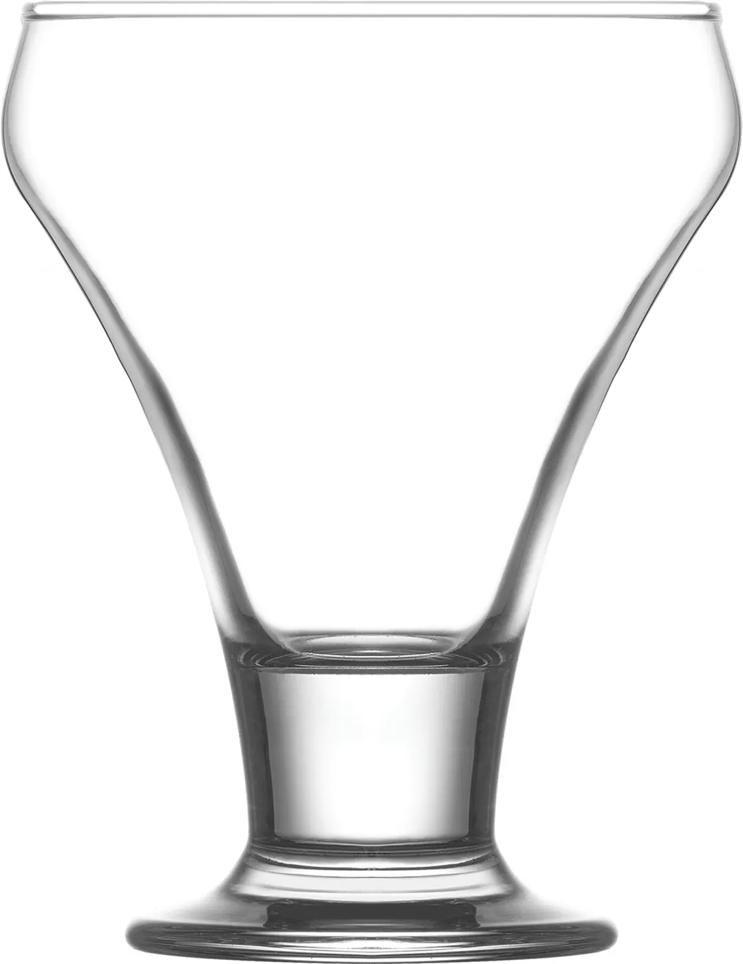 LAV HORECA MLB330 Malibu Ice Cream & Dessert Cup, 10 oz Base, Height 4 ¾", Lime Glass - 8/Case