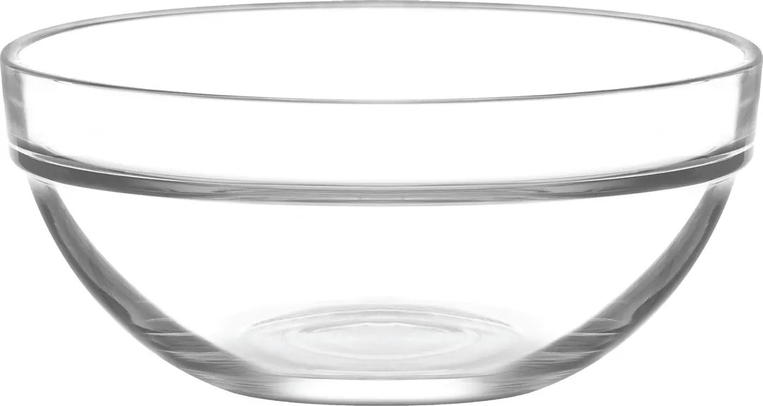 LAV HORECA MON212 - Clear Glass Bowl, 2"-4" Diameter, 11.9 oz, 2 1/8" Height, Lime, Stackable - 12/Case