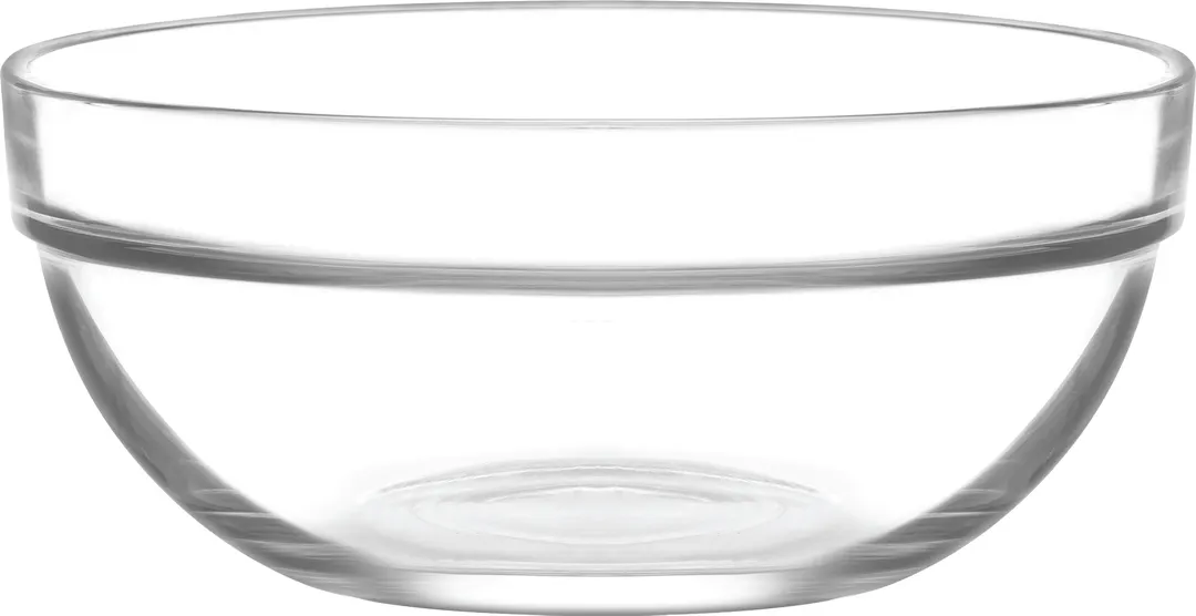 Lav Horeca MON217 - Glass Bowl 38.5 oz (3" H x 6.75" R⌀), Stackable Soda Lime, 5‑7" - 2/Case