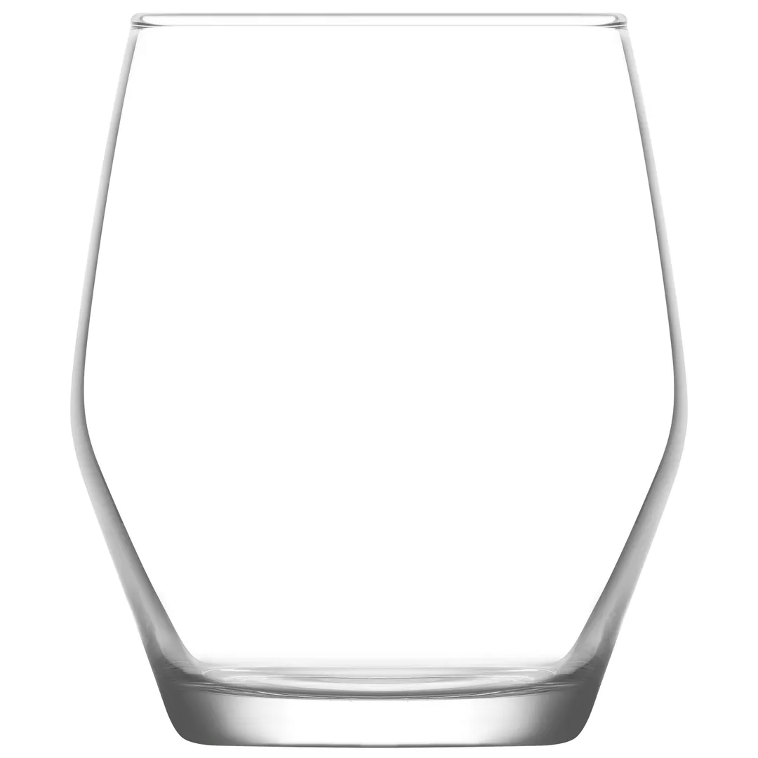 LAV HORECA NIC337 - 12.5 oz Soft Drink Glass, 3 7/8" Height, Soda Lime Glass, Fine Rim - 12/Case