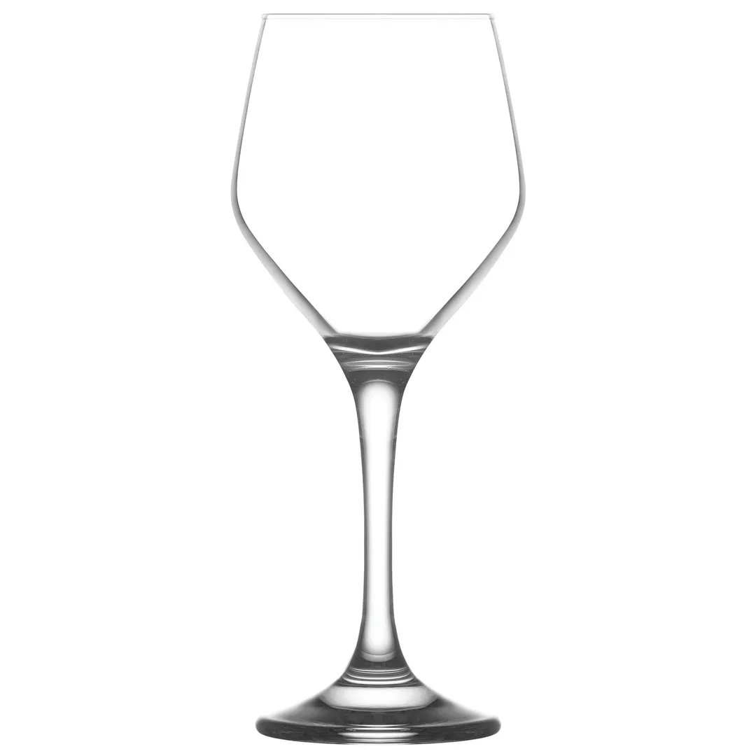 LAV HORECA NIC526 Wine Glass, 8.75 oz (7.5" H x 2.38" R⌀ x 2.5" B⌀), Fine Rim, Soda Lime, - 6/Case